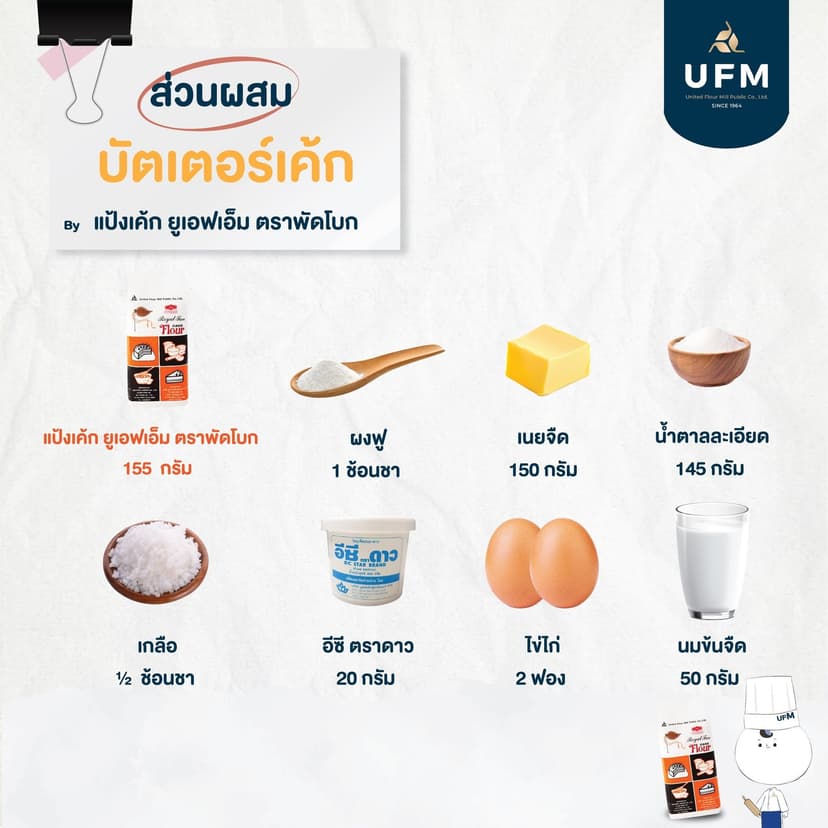 สูตรบัตเตอร์เค้ก รูปที่ 2