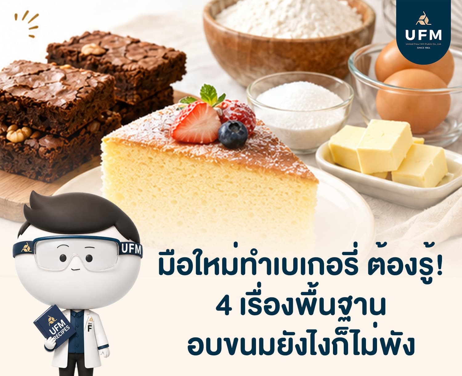 มือใหม่ทำเบเกอรี่ ต้องรู้! 4 เรื่องพื้นฐาน อบขนมยังไงก็ไม่พัง มือใหม่ทำเบเกอรี่ ต้องรู้! 4 เรื่องพื้นฐาน อบขนมยังไงก็ไม่พัง